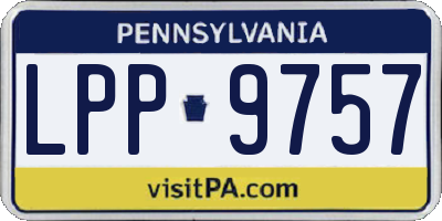 PA license plate LPP9757