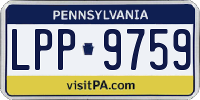 PA license plate LPP9759