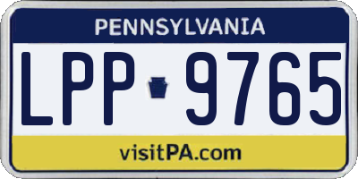 PA license plate LPP9765