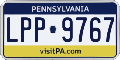 PA license plate LPP9767