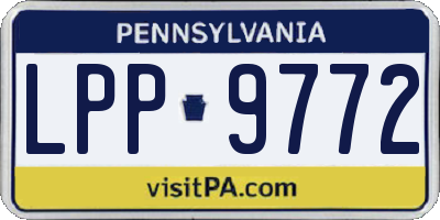 PA license plate LPP9772