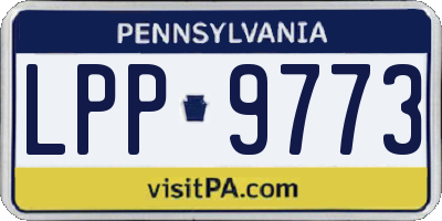PA license plate LPP9773