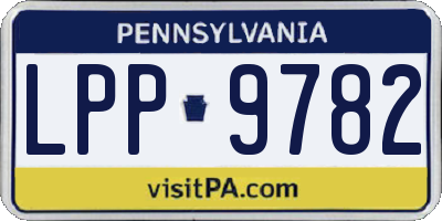 PA license plate LPP9782