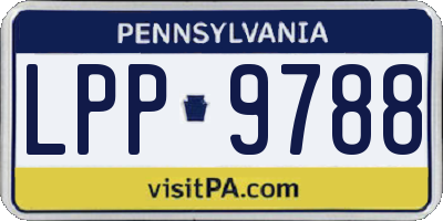 PA license plate LPP9788
