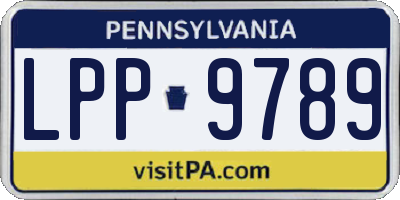 PA license plate LPP9789