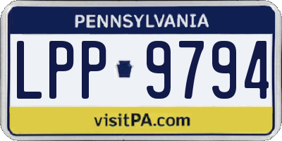 PA license plate LPP9794