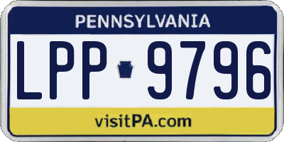 PA license plate LPP9796