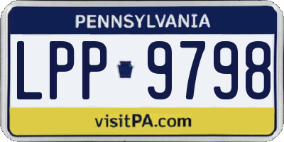 PA license plate LPP9798