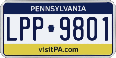 PA license plate LPP9801