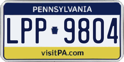 PA license plate LPP9804