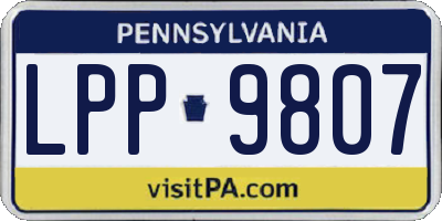 PA license plate LPP9807