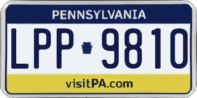 PA license plate LPP9810