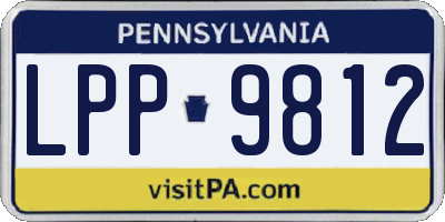 PA license plate LPP9812