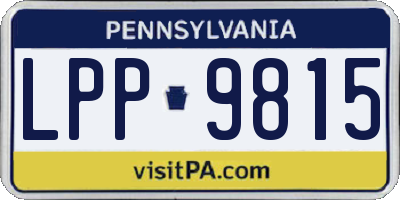 PA license plate LPP9815