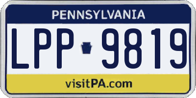PA license plate LPP9819