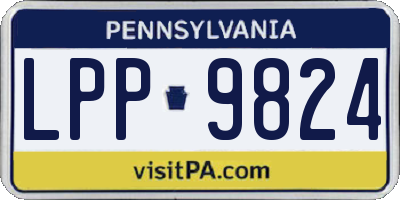 PA license plate LPP9824