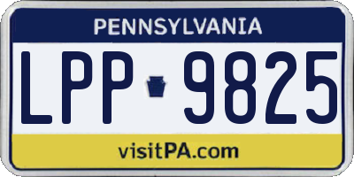 PA license plate LPP9825