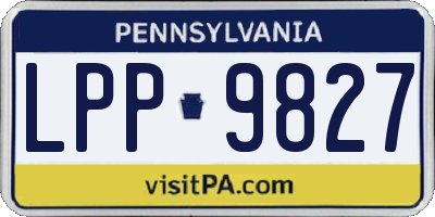 PA license plate LPP9827