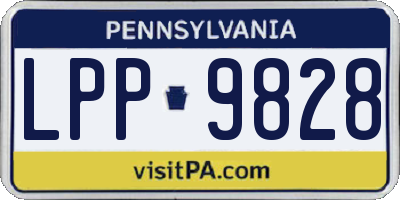 PA license plate LPP9828