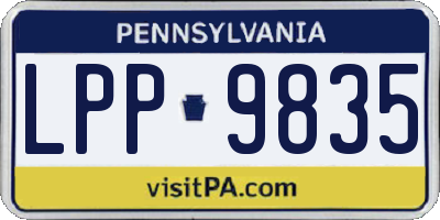 PA license plate LPP9835