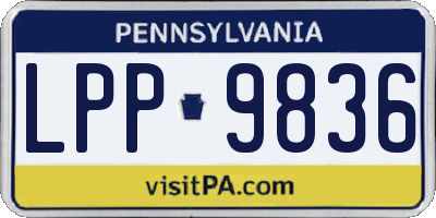 PA license plate LPP9836
