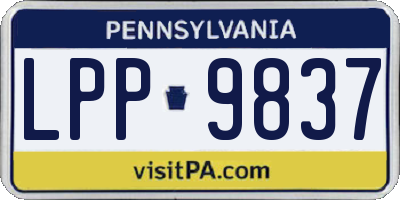 PA license plate LPP9837