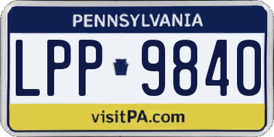PA license plate LPP9840