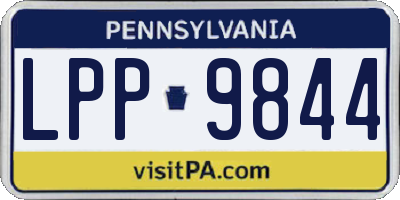 PA license plate LPP9844