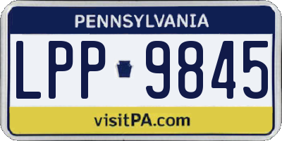 PA license plate LPP9845