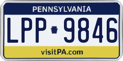 PA license plate LPP9846