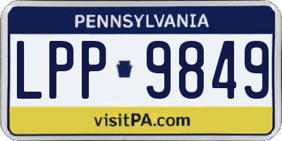 PA license plate LPP9849