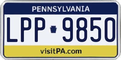 PA license plate LPP9850