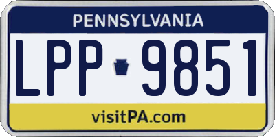 PA license plate LPP9851