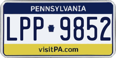 PA license plate LPP9852