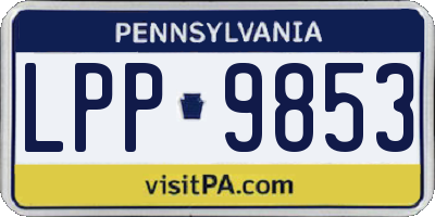 PA license plate LPP9853