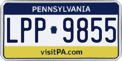 PA license plate LPP9855