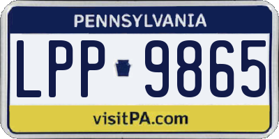 PA license plate LPP9865
