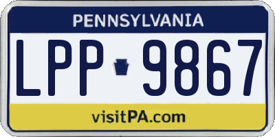 PA license plate LPP9867