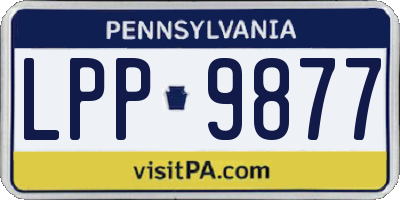 PA license plate LPP9877