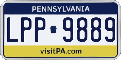 PA license plate LPP9889