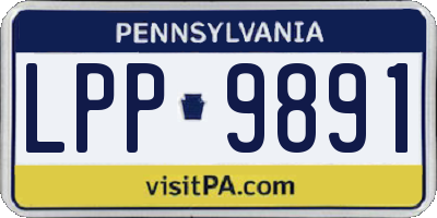 PA license plate LPP9891
