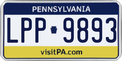 PA license plate LPP9893