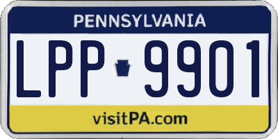 PA license plate LPP9901