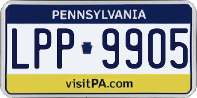 PA license plate LPP9905