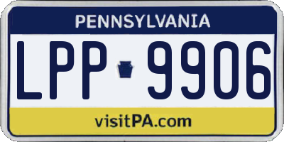 PA license plate LPP9906