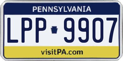 PA license plate LPP9907