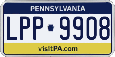 PA license plate LPP9908