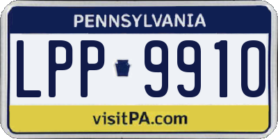PA license plate LPP9910