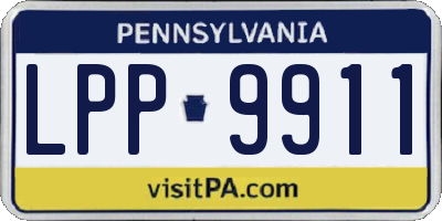 PA license plate LPP9911