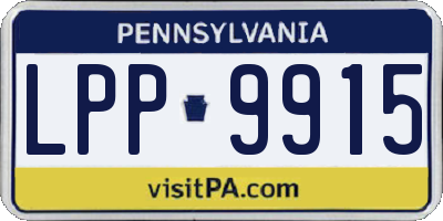 PA license plate LPP9915